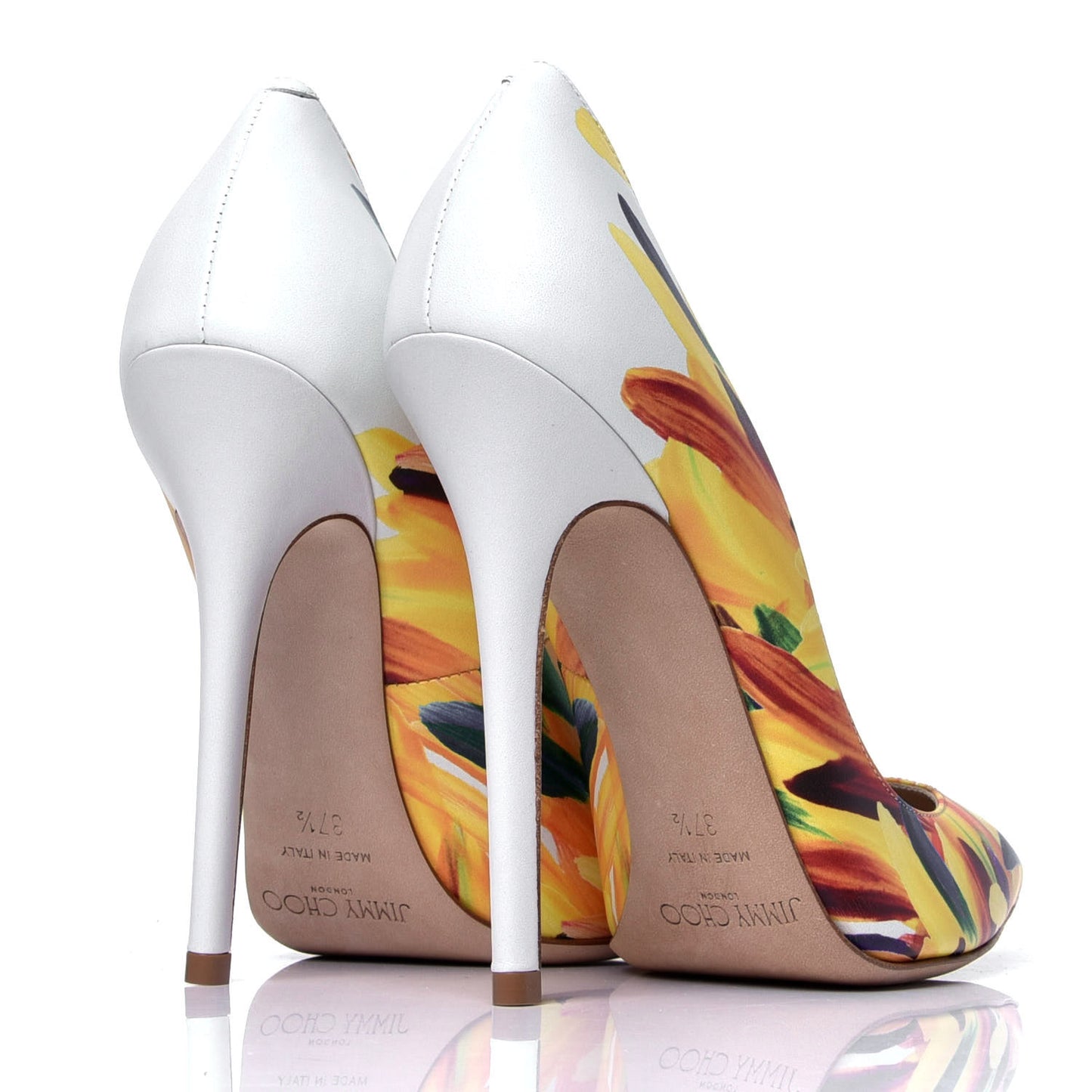 Calfskin Feather Printed Anouk Pumps 37.5 Multicolor