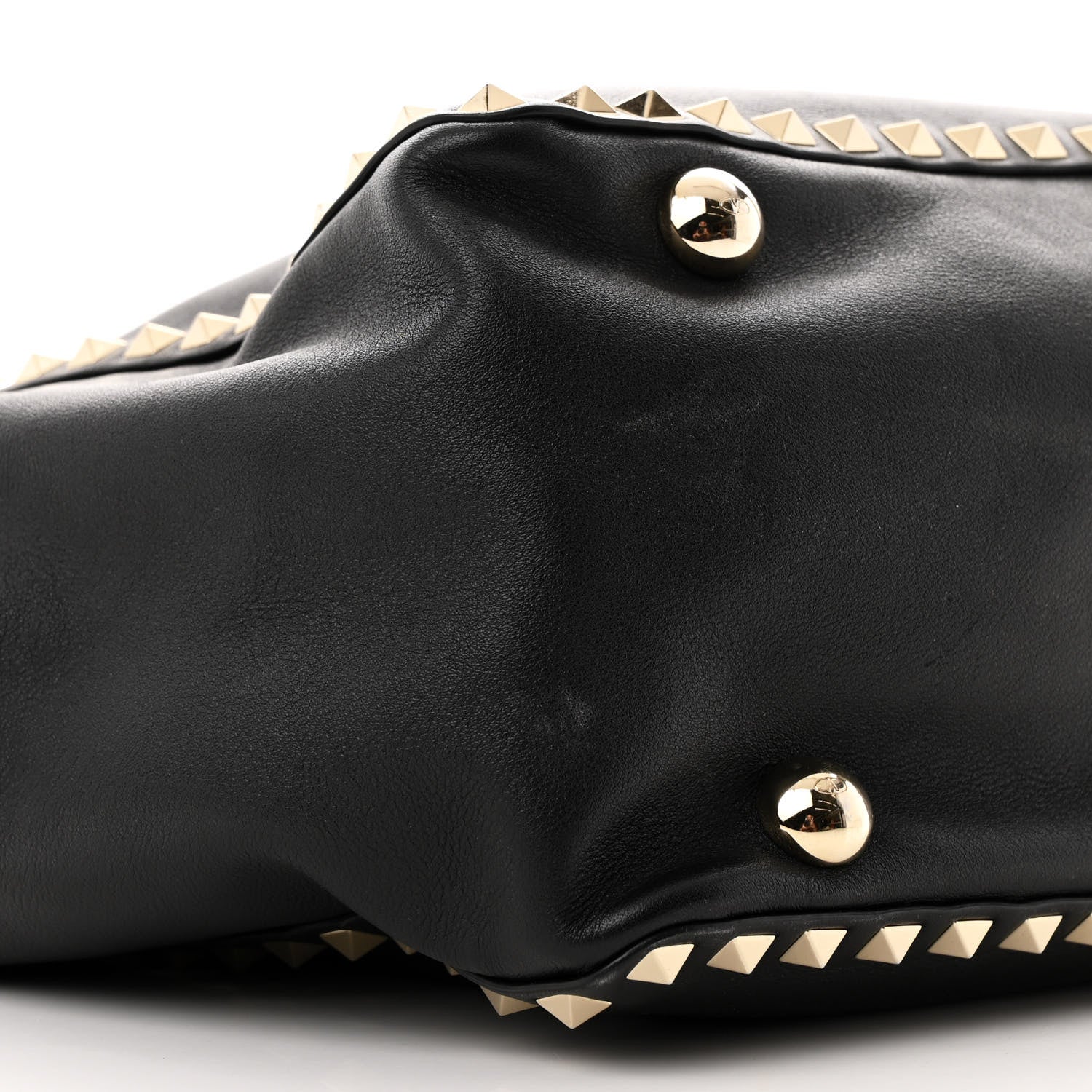 Valentino Garavani Vitello Medium Rockstud Tote Black 8 of 10