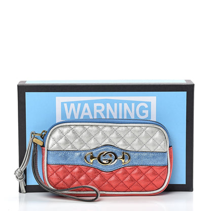 Gucci Laminated Nappa Trapuntata Zumi iPhone Case Rosso Marine Argento 8 of 8