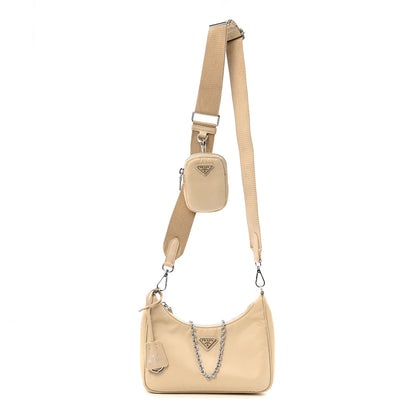 Prada Re-Nylon Saffiano Re-Edition 2005 Shoulder Bag Deserto 1 of 15