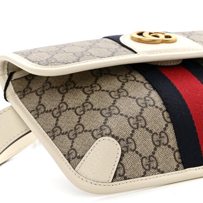 Gucci GG Supreme Monogram Web Small Ophidia Belt Bag 100 40 Beige Ebony White 9 of 10