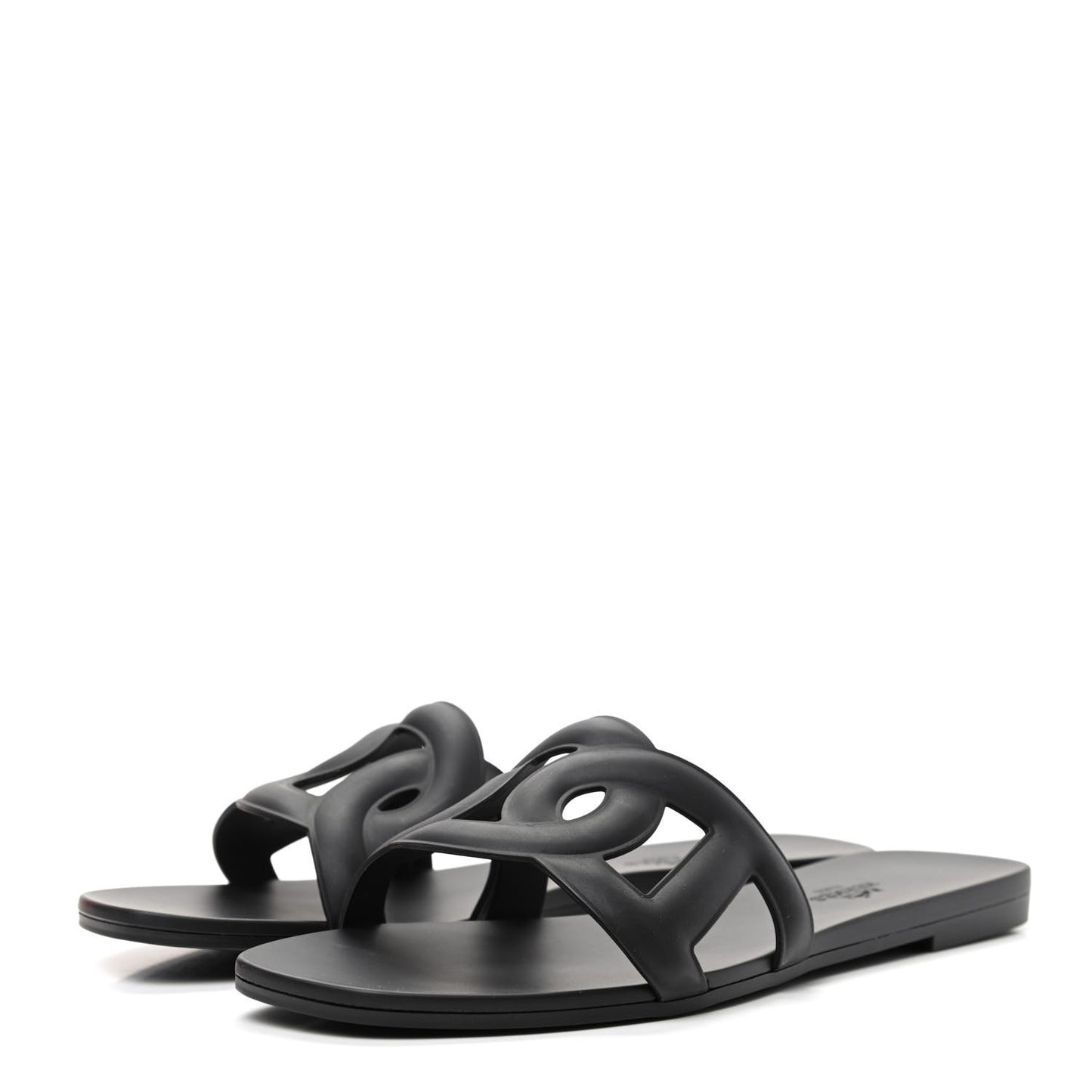 Rubber Aloha Sandals 39 Black
