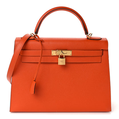 Hermes Epsom Kelly Sellier 32 Feu 1 of 8