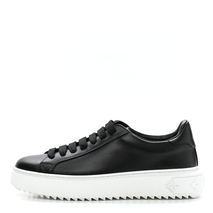 Louis Vuitton Calfskin Time Out Sneakers 38 Black 1 of 9