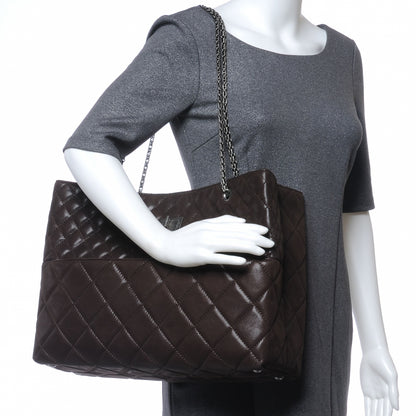 Chanel Iridescent Calfskin Mademoiselle Reissue Tote Large Brown 2 of 7