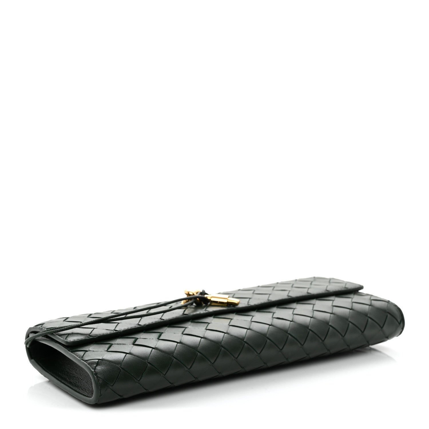 Bottega Veneta Nappa Intrecciato Long Andiamo Top Handle Clutch Emerald Green 4 of 10