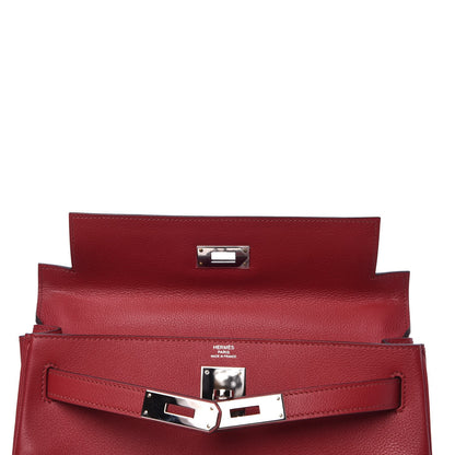 Hermes Evercolor Kelly Retourne 28 Rouge Grenat 7 of 35