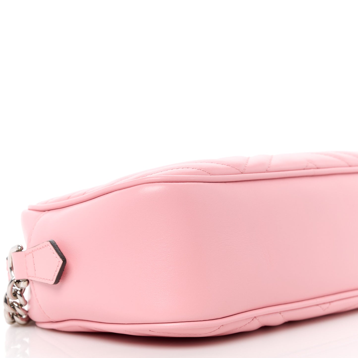 Calfskin Matelasse Small GG Marmont Chain Shoulder Bag Wild Rose