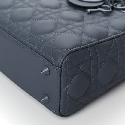 Christian Dior Ultra Matte Calfskin Cannage Small My ABCDior Lady Dior Grey Stone 9 of 11