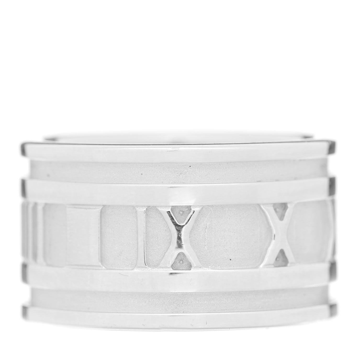 Tiffany Sterling Silver 12mm Atlas Band Ring 54 7 3 of 4