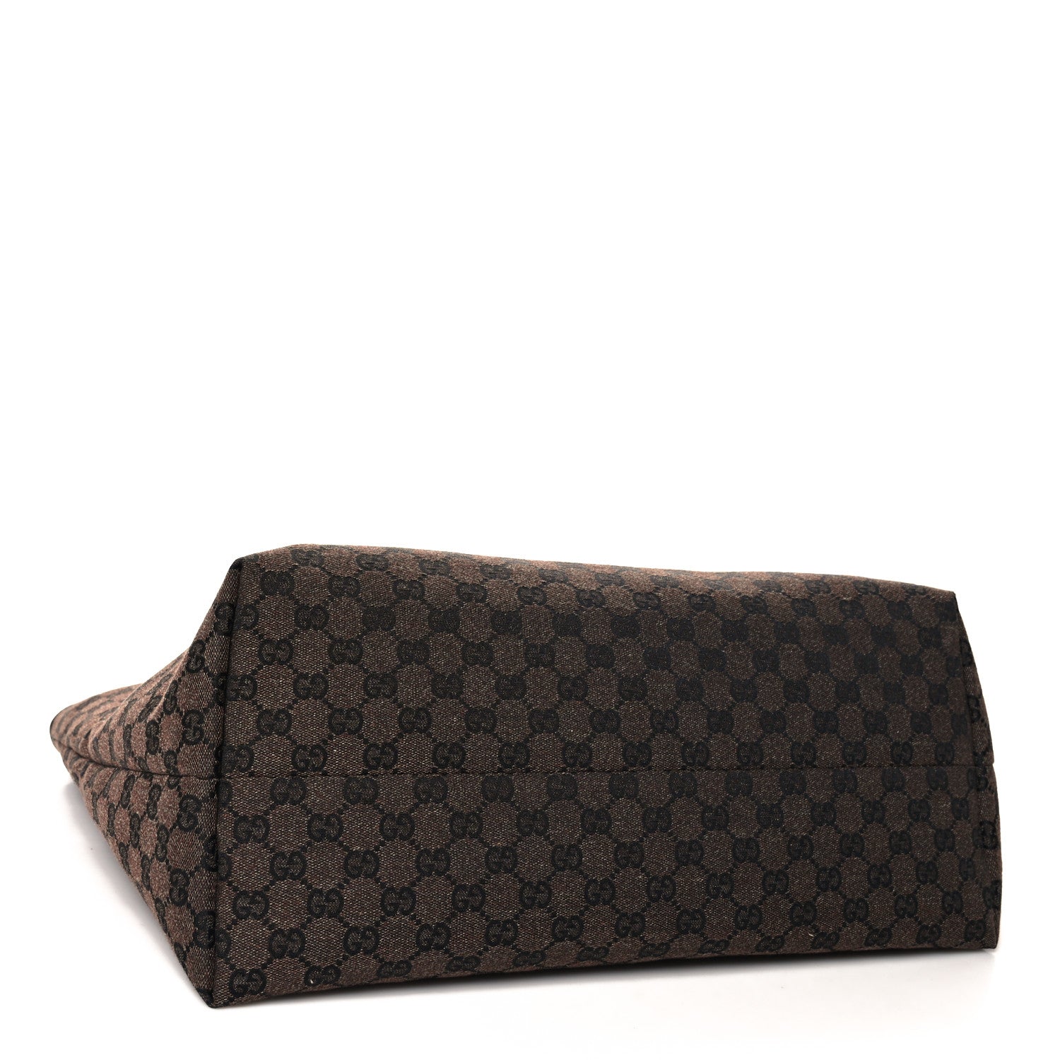 Gucci Monogram Denim Large Tote Brown 4 of 10
