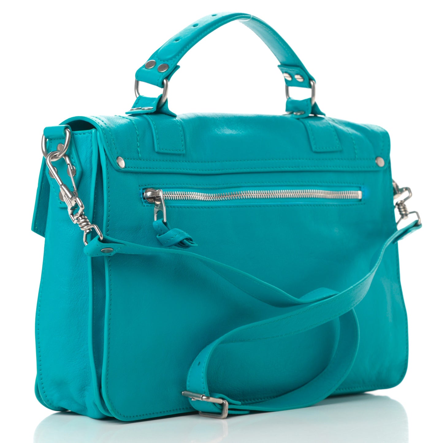 Lambskin Medium PS1 Satchel Turquoise
