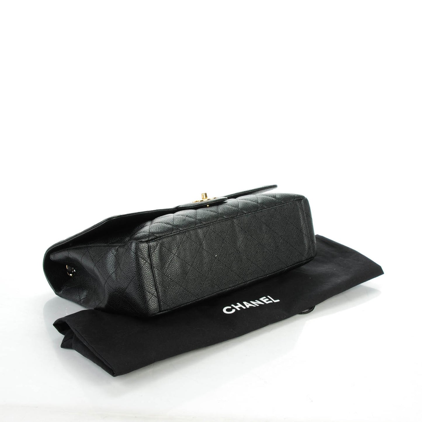 Caviar Quilted Maxi Single Flap Black