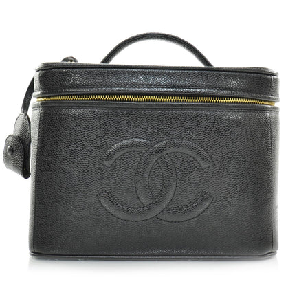 Chanel Caviar Vanity Cosmetic Case Black 1 of 10