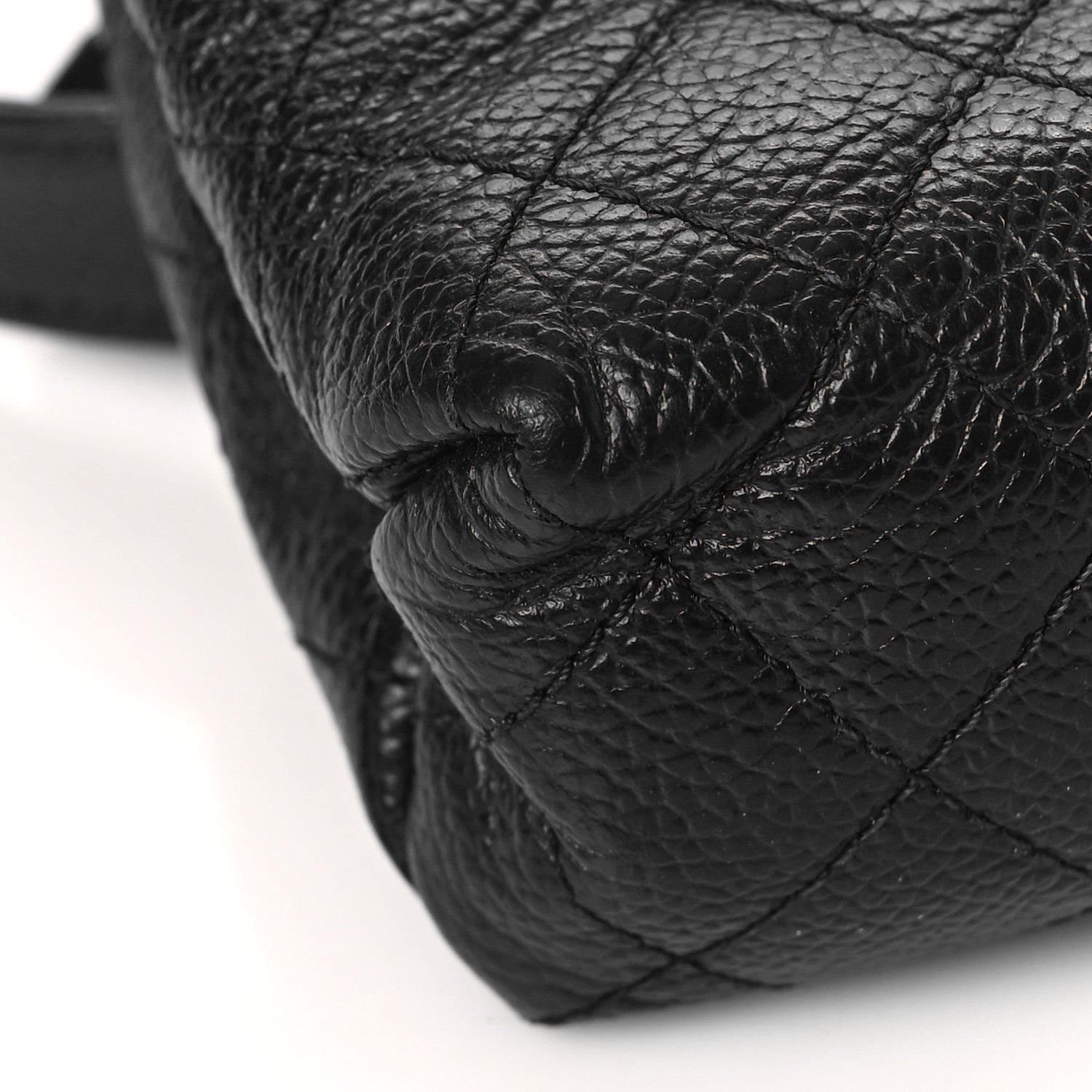 Chanel Grained Calfskin Quilted 2.55 Reissue Flap Belt Bag Clutch Black 9 of 11