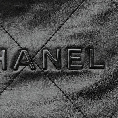 Chanel Shiny Calfskin Quilted Small Chanel 22 So Black 12 of 13