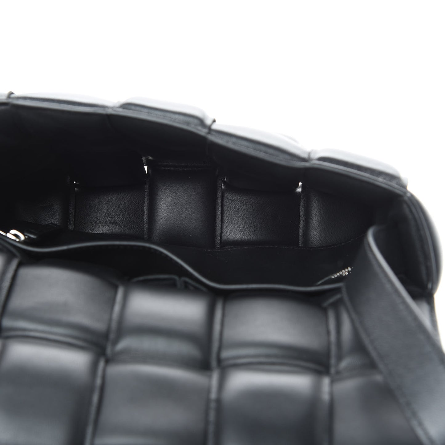 Nappa Maxi Intreccio Padded Cassette Crossbody Bag Black