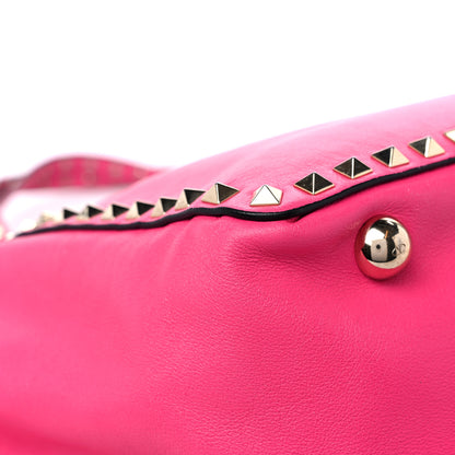 Valentino Garavani Vitello Medium Rockstud All Over Tote Pop Fuxia 11 of 12