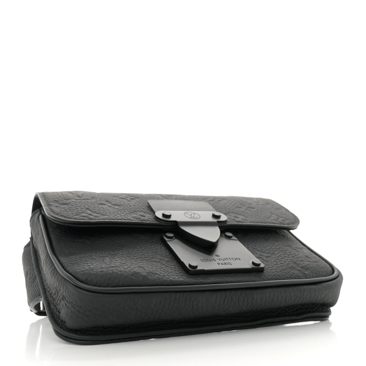Taurillon Monogram S Lock Sling Bag Black
