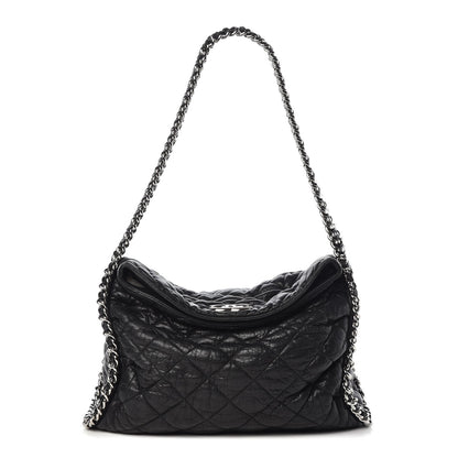 Chanel Washed Lambskin Chain Around Hobo Black 1 of 16