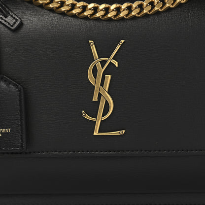 Saint Laurent Calfskin Medium Monogram Sunset Black 7 of 9