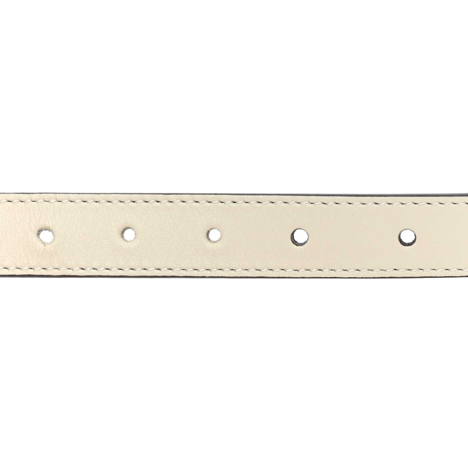 Gucci Plutone Calfskin Palladium Double G 20mm Belt 70 28 Mystic White 4 of 5