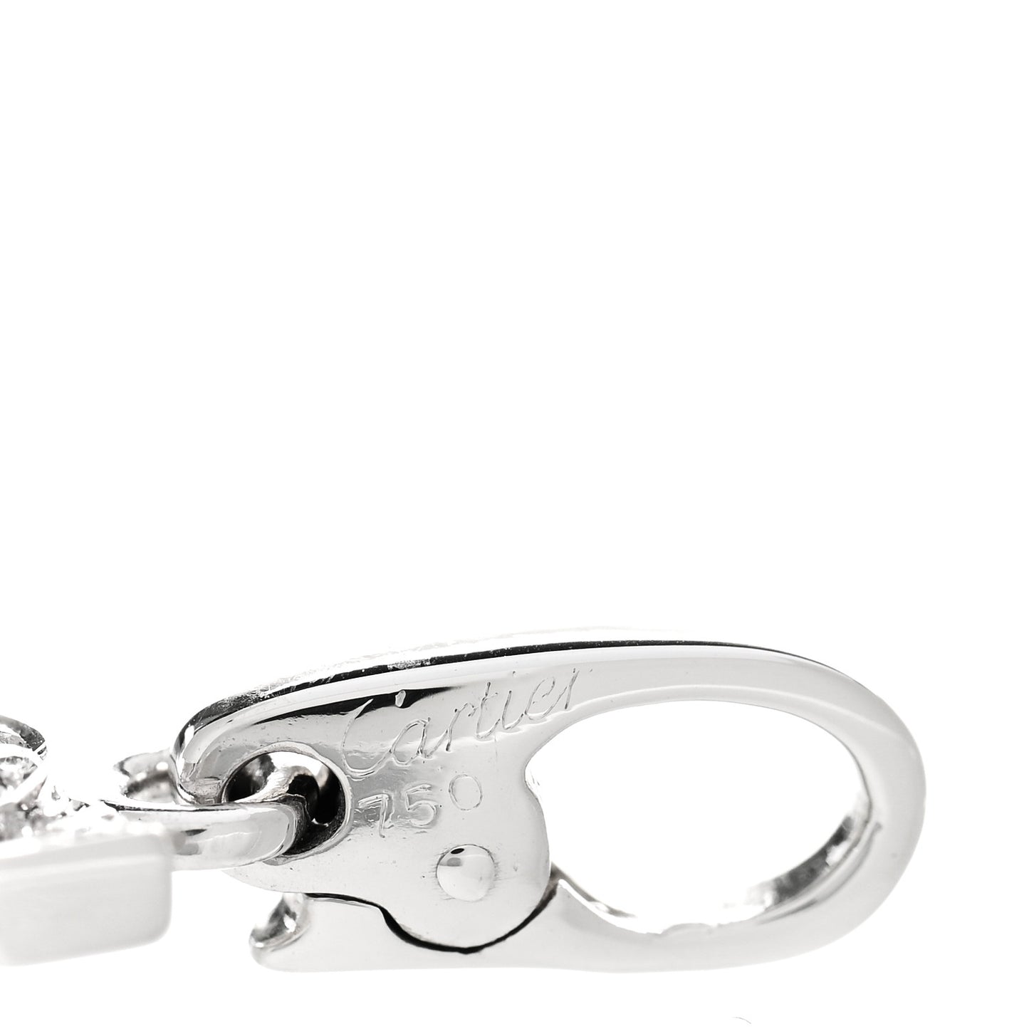 18K White Gold Diamond Logo Charm
