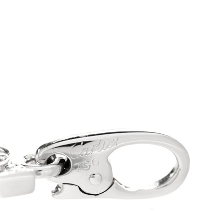 Cartier 18K White Gold Diamond Logo Charm 4 of 5