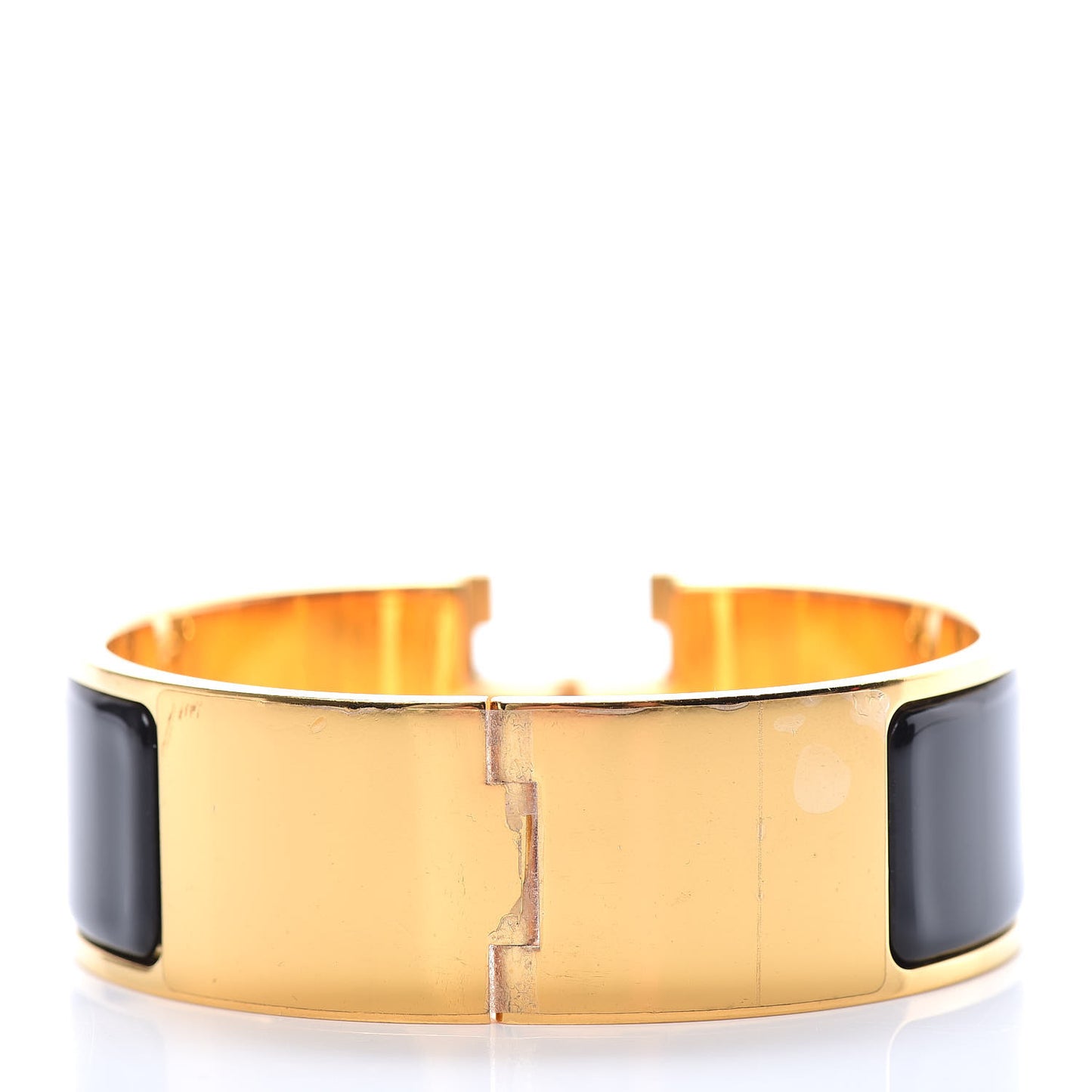 Enamel Wide Clic Clac H Bracelet PM Black