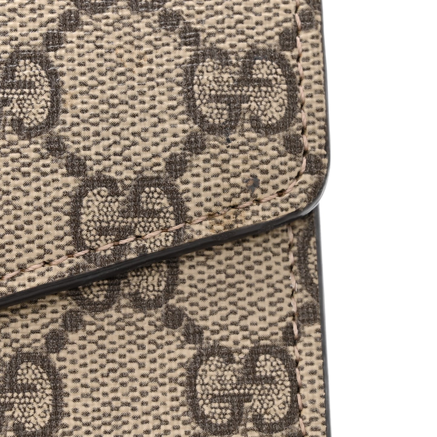 GG Supreme Monogram Mini Dionysus Chain Wallet Beige Taupe