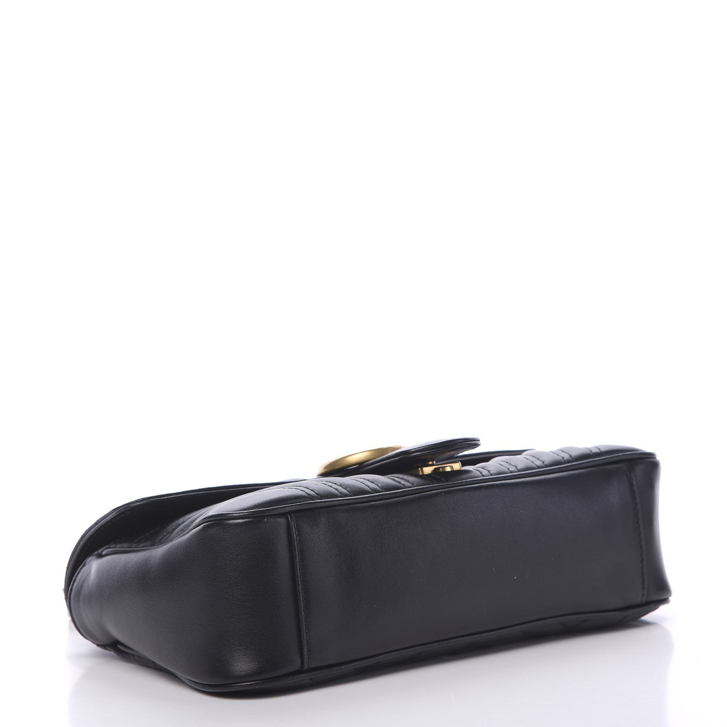 Calfskin Matelasse Small GG Marmont Shoulder Bag Black