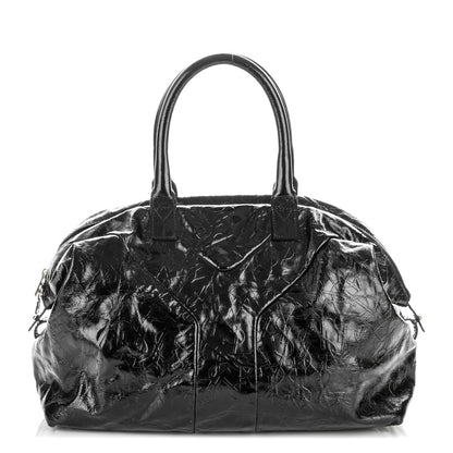 Saint Laurent Embossed Patent Medium Easy Y Bag Black 1 of 7