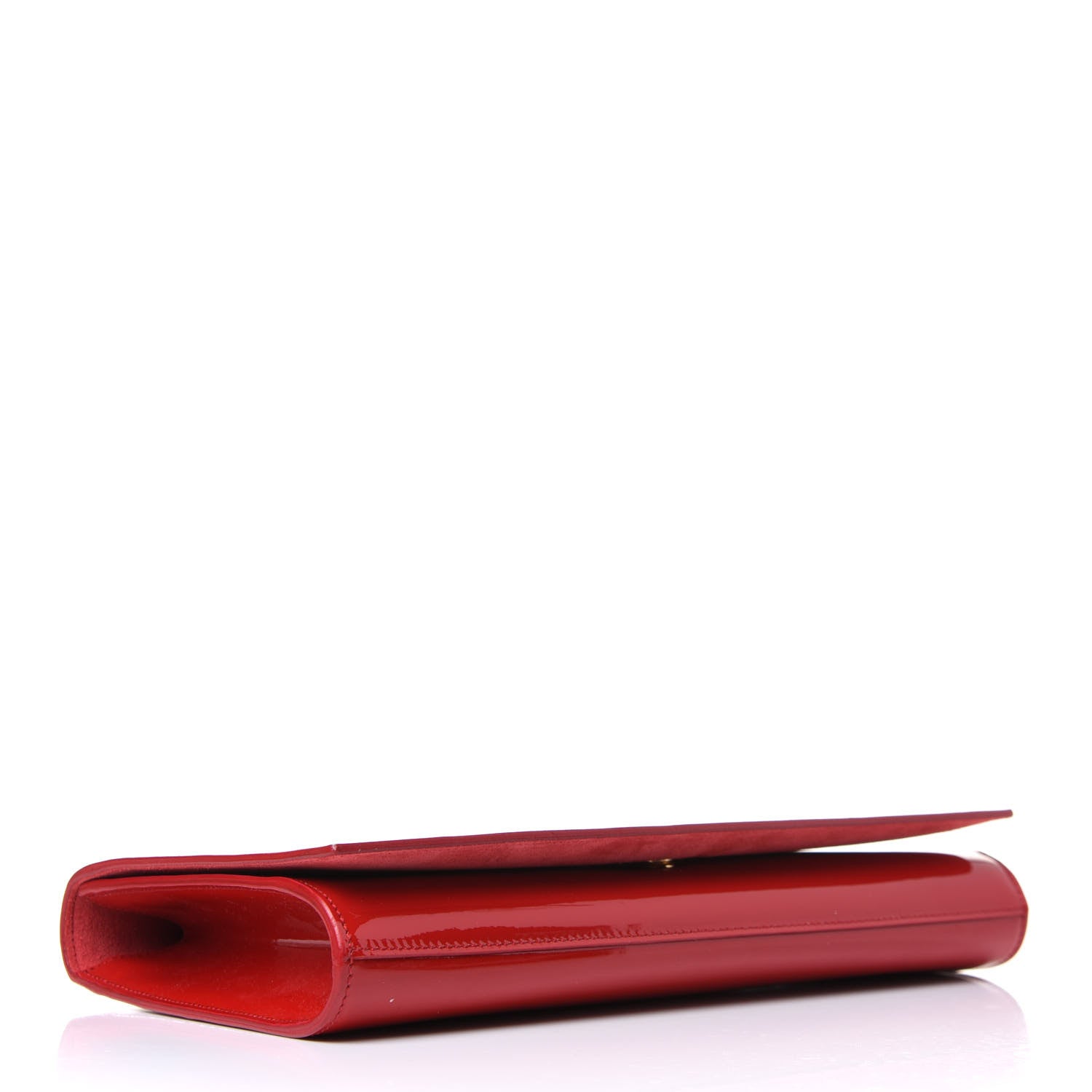 Saint Laurent Patent Monogram Large Belle De Jour Clutch Red 4 of 8