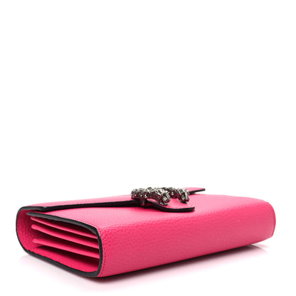 Gucci Dollar Calfskin Crystal Mini Dionysus Chain Wallet Box Pink 4 of 8
