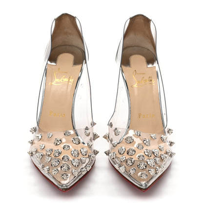 Christian Louboutin PVC Patent Collaclou 100 Pumps 37 Silver 2 of 12