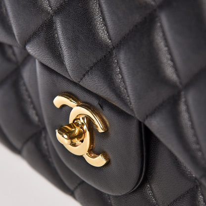 Chanel Lambskin Quilted Jumbo Single Flap Black 13 of 20