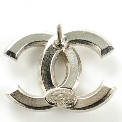 Chanel Baguette Crystal CC Earrings Silver 4 of 5