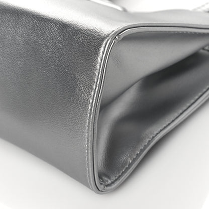 Telfar Metallic Vegan Leather Small Shopping Bag Silver 10 of 10