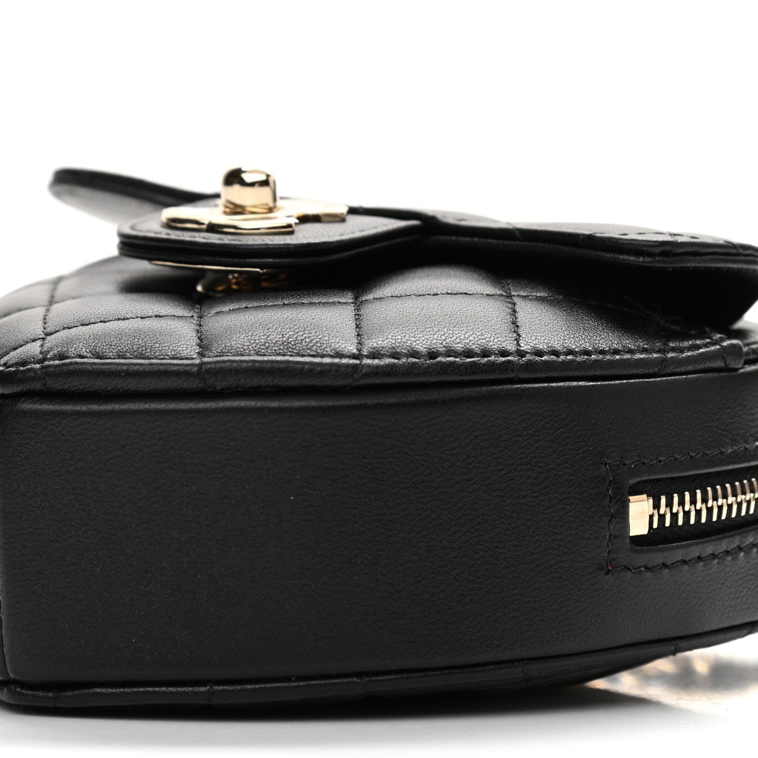 Chanel Lambskin Quilted CC In Love Heart Clutch With Chain Black 10 of 11