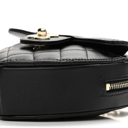 Chanel Lambskin Quilted CC In Love Heart Clutch With Chain Black 10 of 11