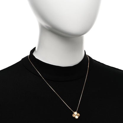 Van Cleef & Arpels 18K Yellow Gold Guilloché Vintage Alhambra Pendant Necklace 2 of 5