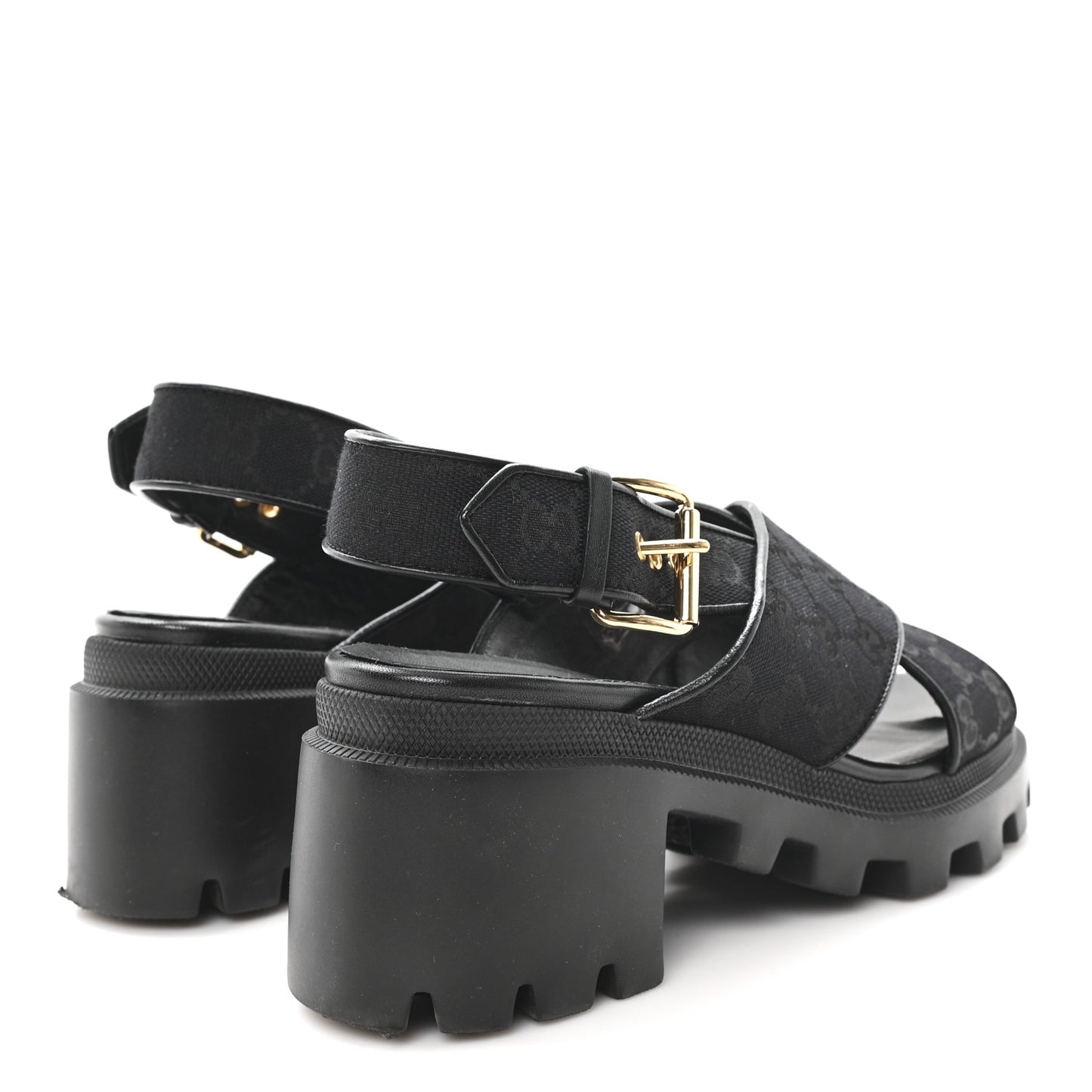 Monogram Granada Kid Trip 40/72mm Lug Sole Sandals 40 Black