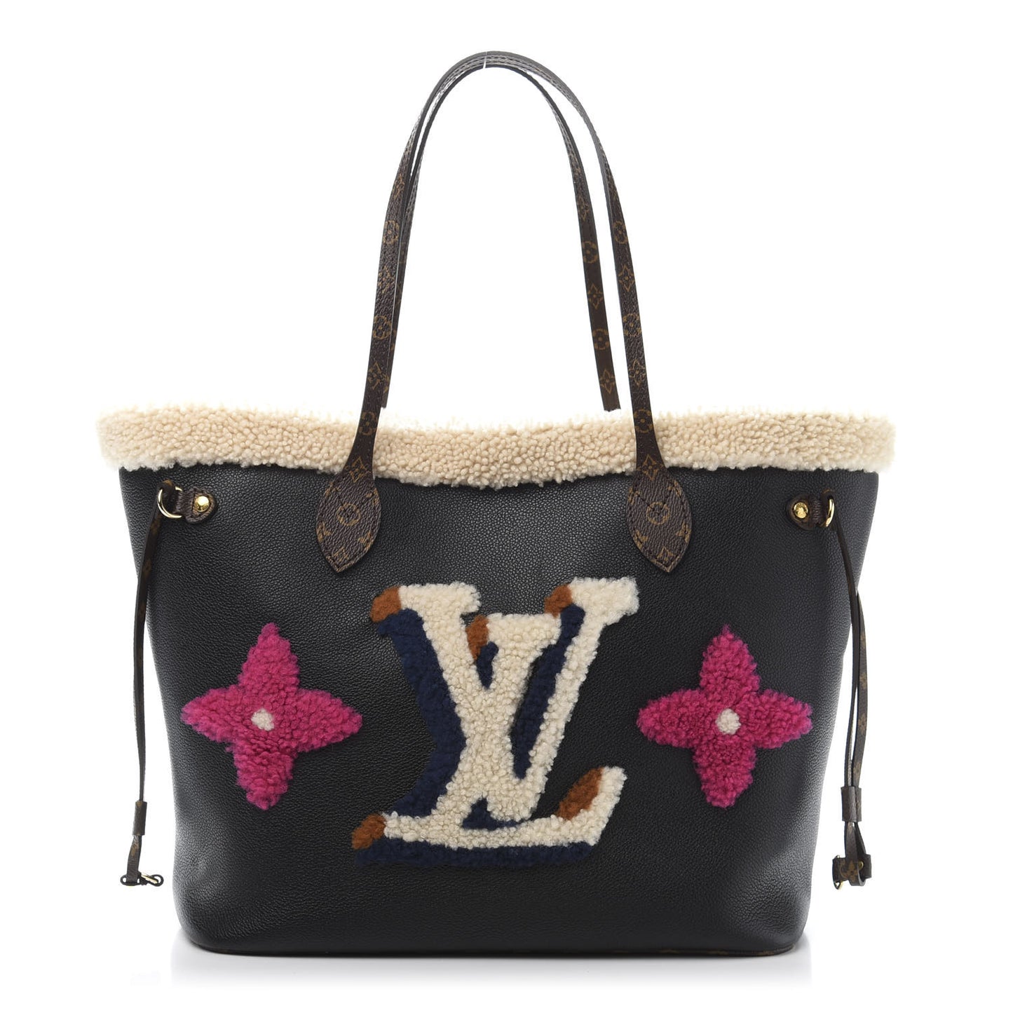 Calfskin Monogram Teddy Neverfull MM Black