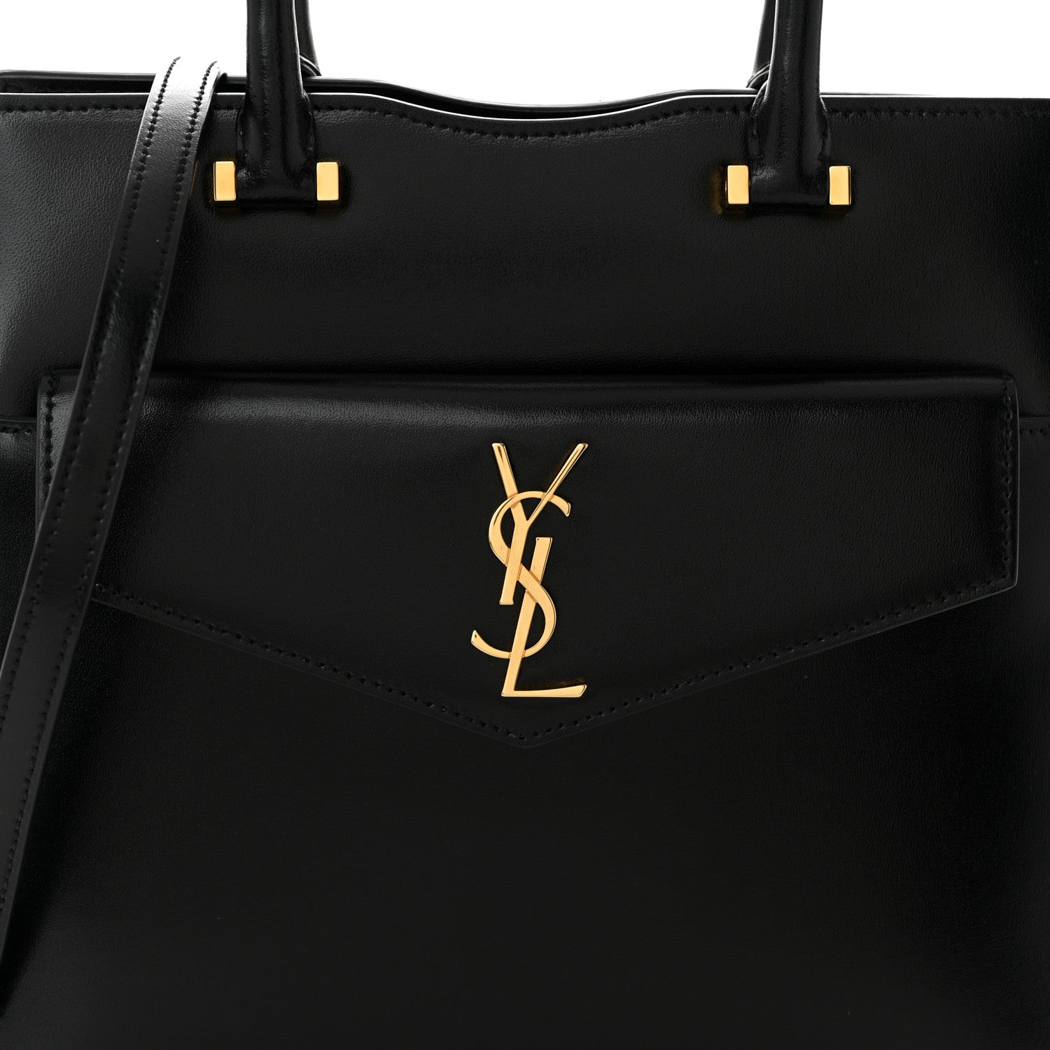 Saint Laurent Shiny Calfskin Small Uptown Tote Black 8 of 11