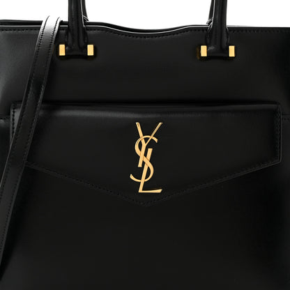 Saint Laurent Shiny Calfskin Small Uptown Tote Black 8 of 11