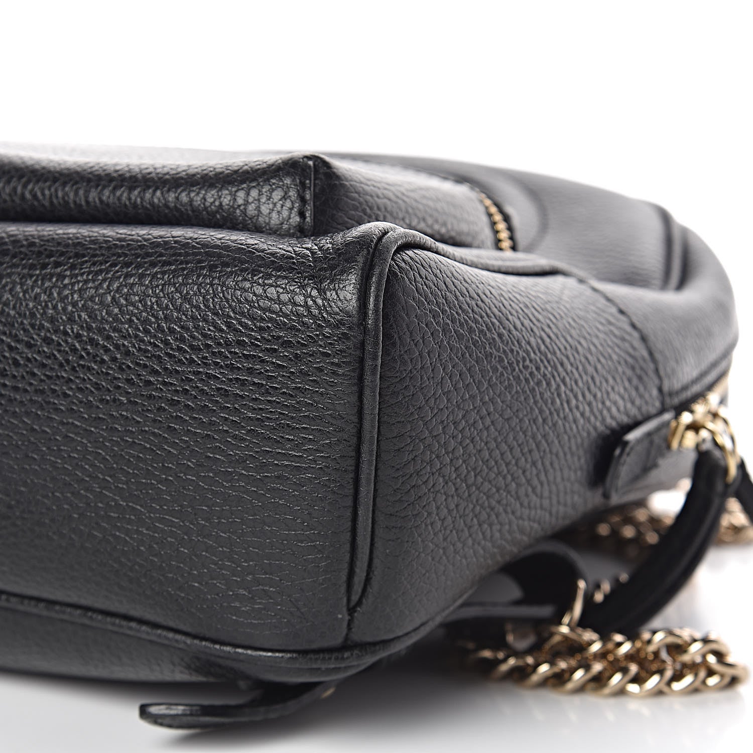 Gucci Pebbled Calfskin Soho Chain Backpack Black 12 of 13
