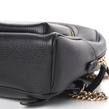 Gucci Pebbled Calfskin Soho Chain Backpack Black 12 of 13