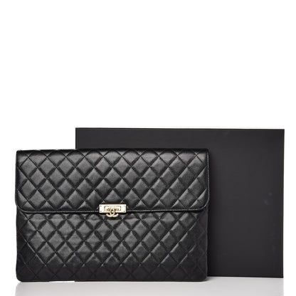 Chanel Caviar Quilted Large Golden Class Pouch Black 8 of 8