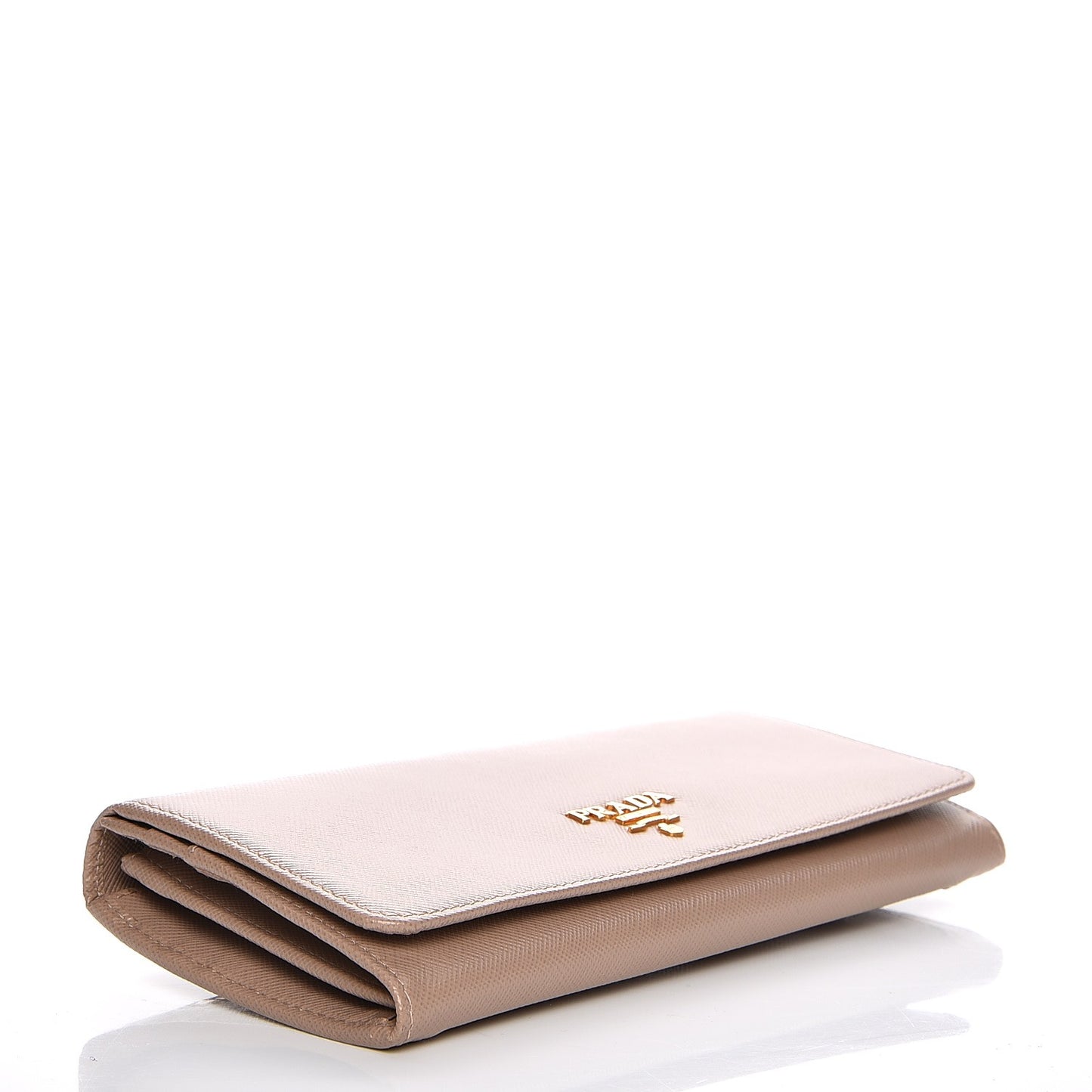 Saffiano Metal Continental Flap Wallet Cammeo