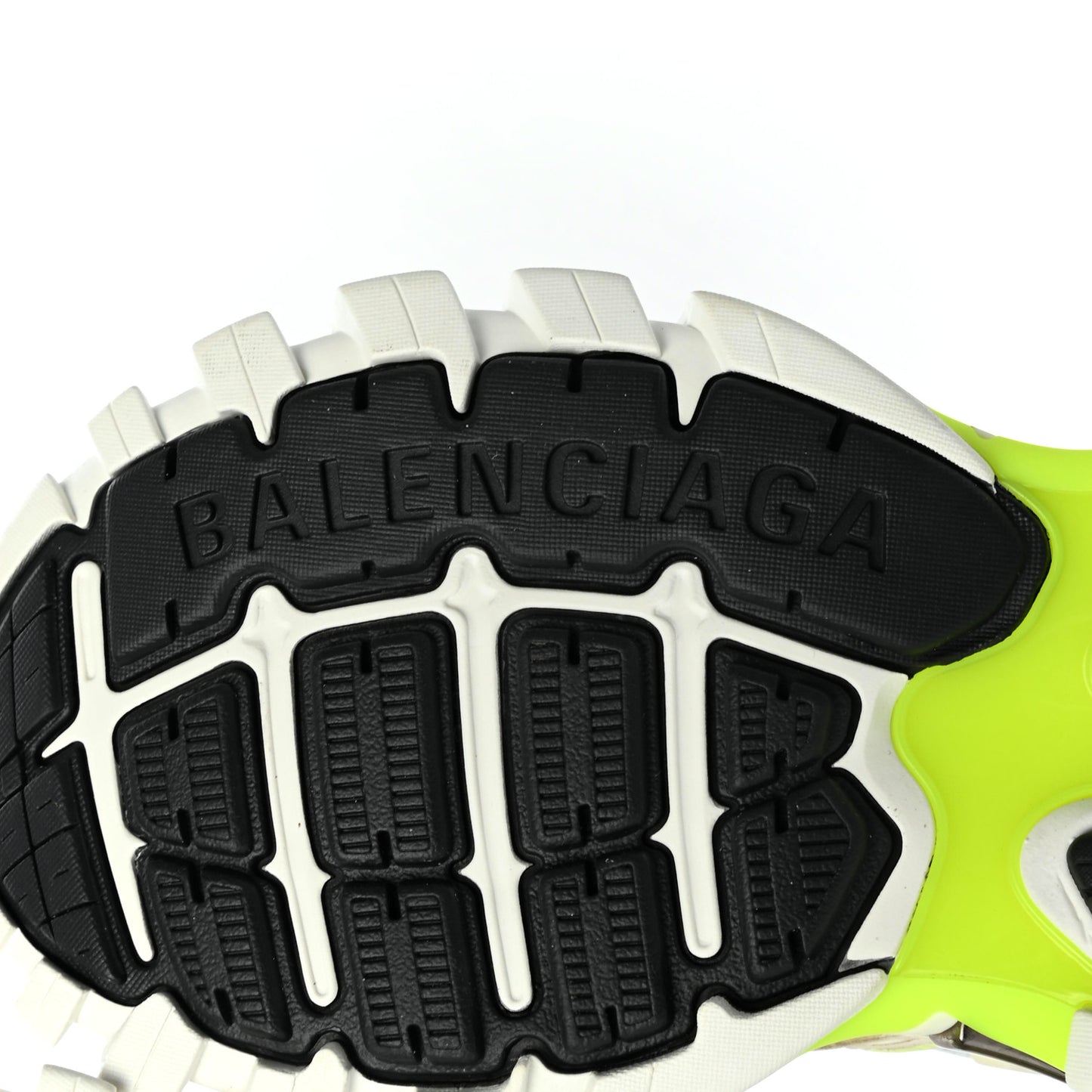 Rubber Mesh Bi-Color Womens Track.2 Open Sneakers 38 White Fluo Yellow